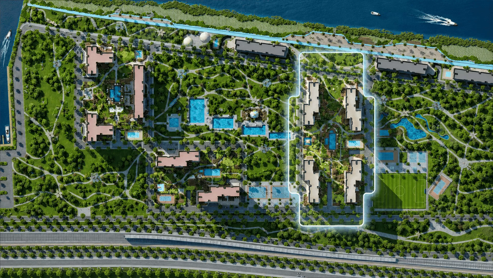 Ph&acirc;n khu mở m&agrave;n mang t&ecirc;n The Harbor Skyline sở hữu vị tr&iacute; mặt tiền đắt gi&aacute;, đ&aacute;nh dấu cột mốc kiến tạo diện mạo mới.