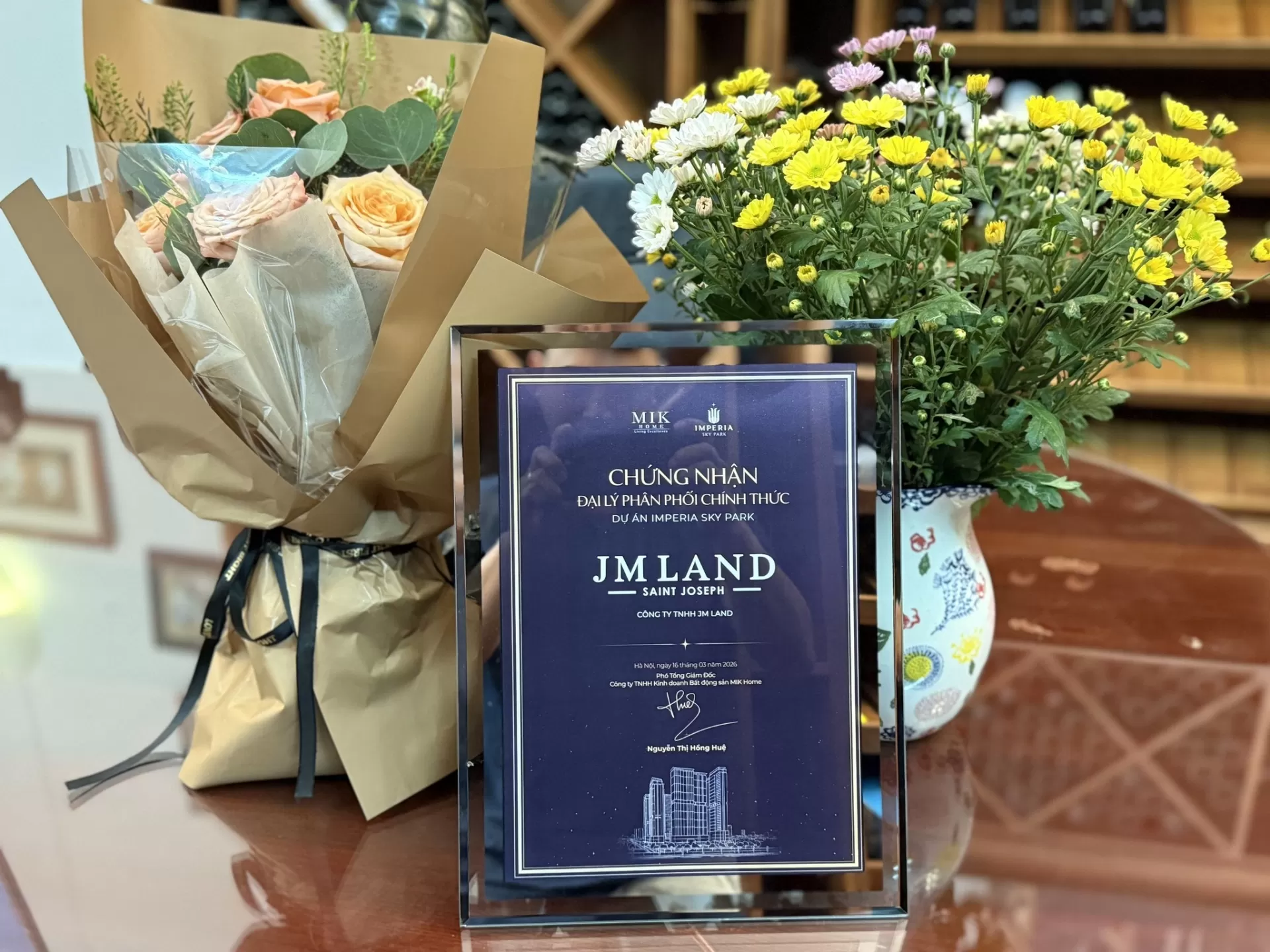 JM LAND Chính Thức Nhận Chứng Nhận F1 Phân Phối Dự Án Imperia Sky Park.